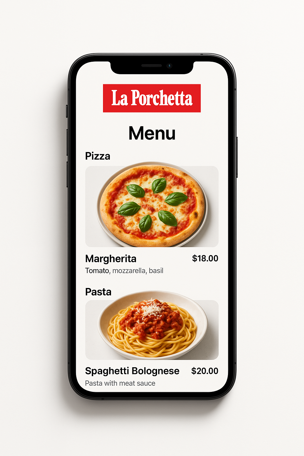 La Porchetta Mobile App